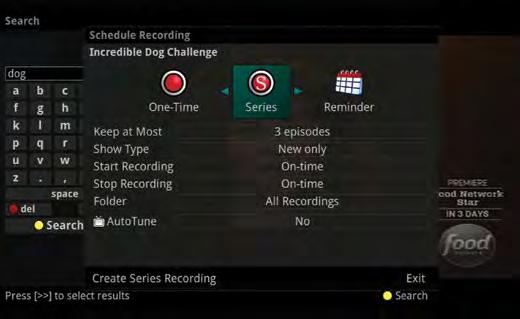 the program will not record. Record a Live Event Recording a Live Event (Live sporting event, award show, etc.) is essentially the same as recording any other program.