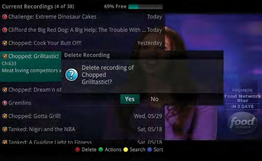 your DVR is doing by pressing the OK button. When you see the red light indicating that something is being recorded on the DVR, you can quickly find out what program is recording.