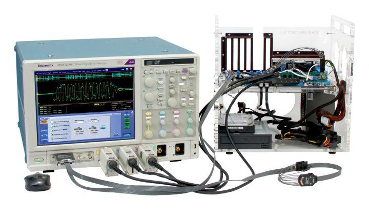 Additional capabilities using a Performance Mixed-Signal Oscilloscope The Mixed Signal Oscilloscope allows probing more signals on the memory bus and to trigger on and view specific bus events.