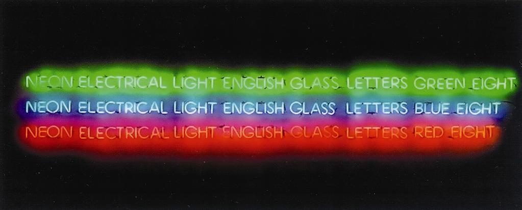 Light as Medium light, he created textual installations written with the medium of neon light. The tension between the literal and the figural is essential for this work.