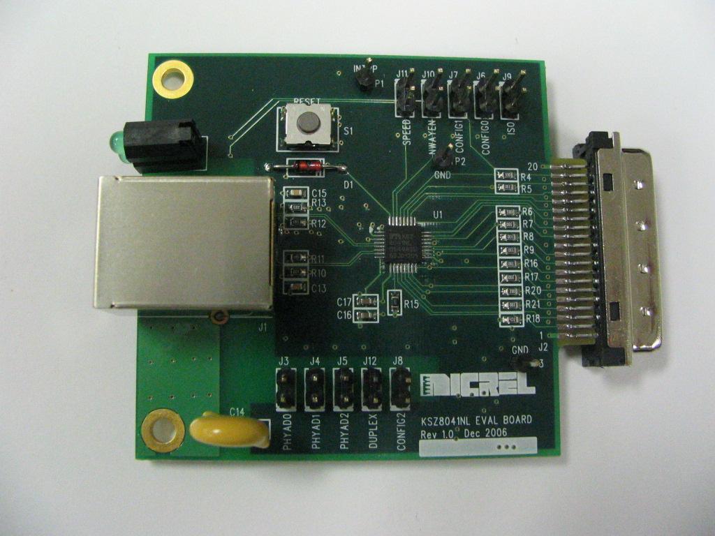 4.0 Hardware Description The KSZ8041NL-EVAL (shown in Figure 1) comes in a compact form factor and plugs directly into industry standard test equipment such as Spirent SmartBits, or other boards with