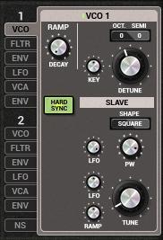 4.2 The Edit View 25 Pitch The pitch of the Oscillator module can be adjusted using the Octave, Semi and Detune controls.
