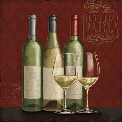 eat, drink, and be merry 16996-36x24 A Reflection of Wine $27 Marilyn Hageman POD 21741 Bistro Paris White Wine v.
