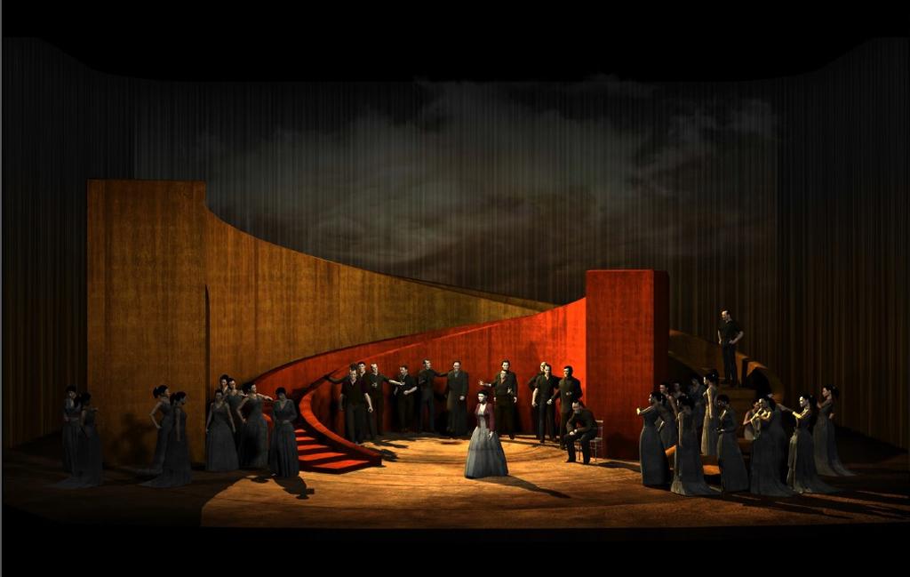 Opera Hong Kong kicks off 15 th Anniversary programme with Carmen Bizet s tale of desire and revenge presented by OHK and Le French May Caption: Rendering of rotating set for Carmen, designed by
