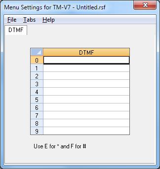 Radio Option Setting Screens DTMF Enter DTMF memory details and customize options for this function of the radio.