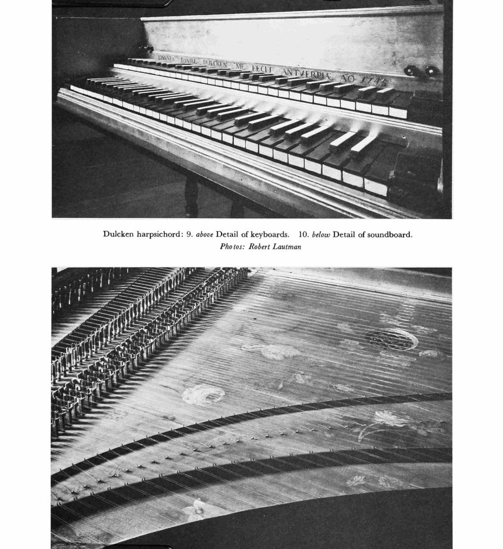 Dulcken harpsichord: 9. above Detail of keyboards.