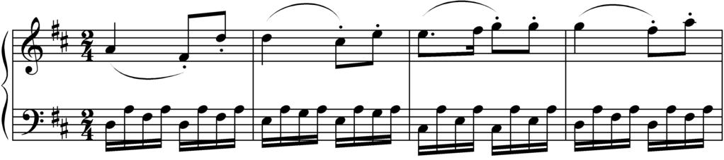 Musical Excerpts A 1. Using Roman numerals and figured bass, analyze the chords for each measure. Use the blanks provided. 2.