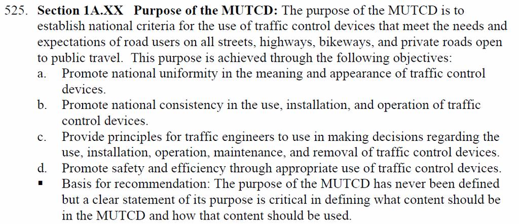 Structure: Vision (Ch 3) This chapter recommends what MUTCD should be in 20 years Chapter structure: Fundamental assumptions Fundamental