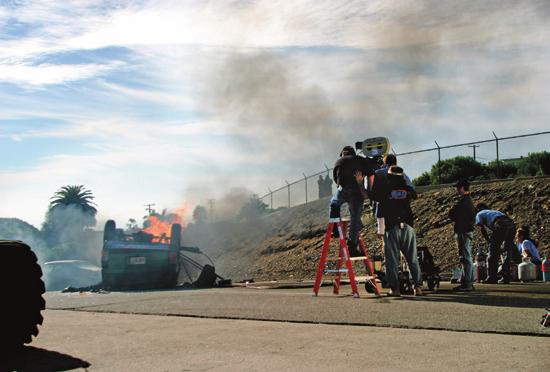 up in smoke: Paul Haggis Crash (2004) was the first movie to be set primarily in Los Angeles and win a best picture Oscar.