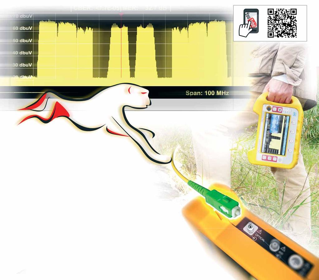 4 HD RANGER HD RANGER Ultra fast spectrum analyser 90 ms sweep time in ALL SPANs The HD RANGER spectrum analyser sweep time is 90 ms per scan regardless of the frequency band or span select.
