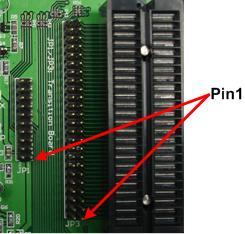JP2: Connecting to V3 transition board through 20pins bus, if making V3 transition board artificially is needed, please refer to every type programming corresponding pins table in next article.