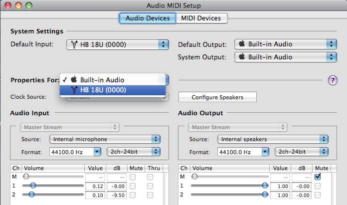 Macintosh OS X (10.3.5 or later) The Helix Board 18 Universal works with the primary audio drivers of Macintosh OS X 10.3.5 and later.