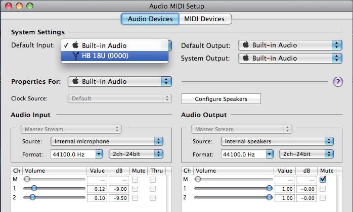 To ensure your Helix Board 18 Universal is working, enter the Utilities folder and double-click the Audio MIDI Setup icon.