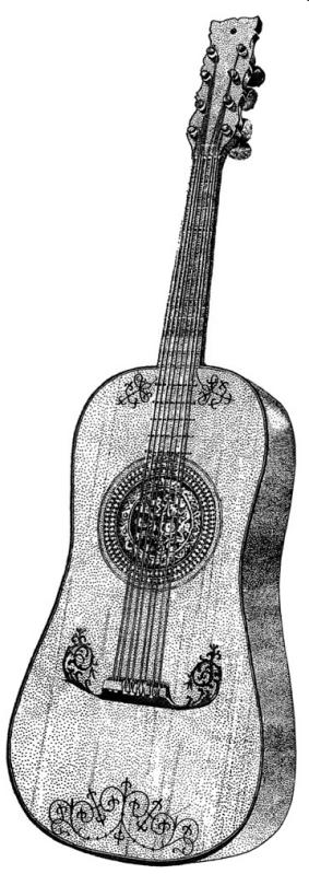 It is the ancestor of the modern guitar. We know that some of these early guitars came to New France.