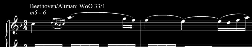 Beethoven, wat beide in ŉ solo-weergawe van Altman (Hindersen 1962:1-8) asook in ŉ duetverwerking van Haselböck en Schlee (Universal Organ Edition 1982:2-9) bestaan.