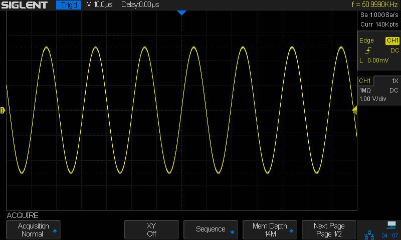 Select Acquisition Mode The acquisition mode is used to control how to generate waveform points from sampled points.