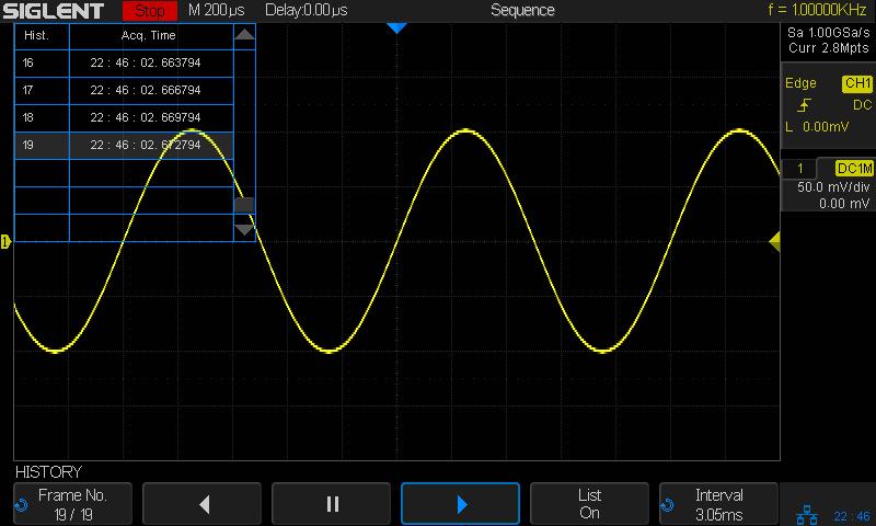Use Sequence Mode Sequence does not display the waveform during sampling process. It improves the waveform capture rate, and the maximal capture rate is about 500,000 wfm/s.