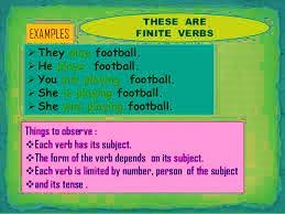 37 Finite Verbs A finite verb is a form of a verb that has a subject and tense.