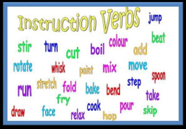 6 Imperatives or Command Verbs these are action