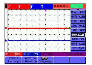 * Vertical zero position: It is referred to as the grounding datum point, through the adjustment of which you can regulate the display position of the waveform on the screen.