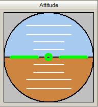 Attitude The Attitude window should have a horizontal line in the middle of the display when the quad is level. The line should not change position or angle while the quad is stationary.