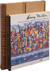 Also, Samuel Beckett, Patrick Bowles, and more. #349077... $25 (Art) MILLER, Henry. Watercolors, Drawings and His Essay "The Angel Is My Watermark".