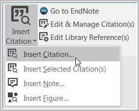 8.3 Inserting citations in your document Important: Before inserting citations, make sure that you have a backup copy