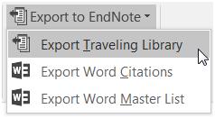 8.9.2 The Travelling Library When you format a citation, EndNote adds field codes containing reference information to the document.