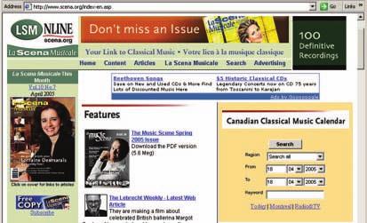 th cene ADS @ SCENA.ORG A MUSICAL SITE TO BEHOLD!