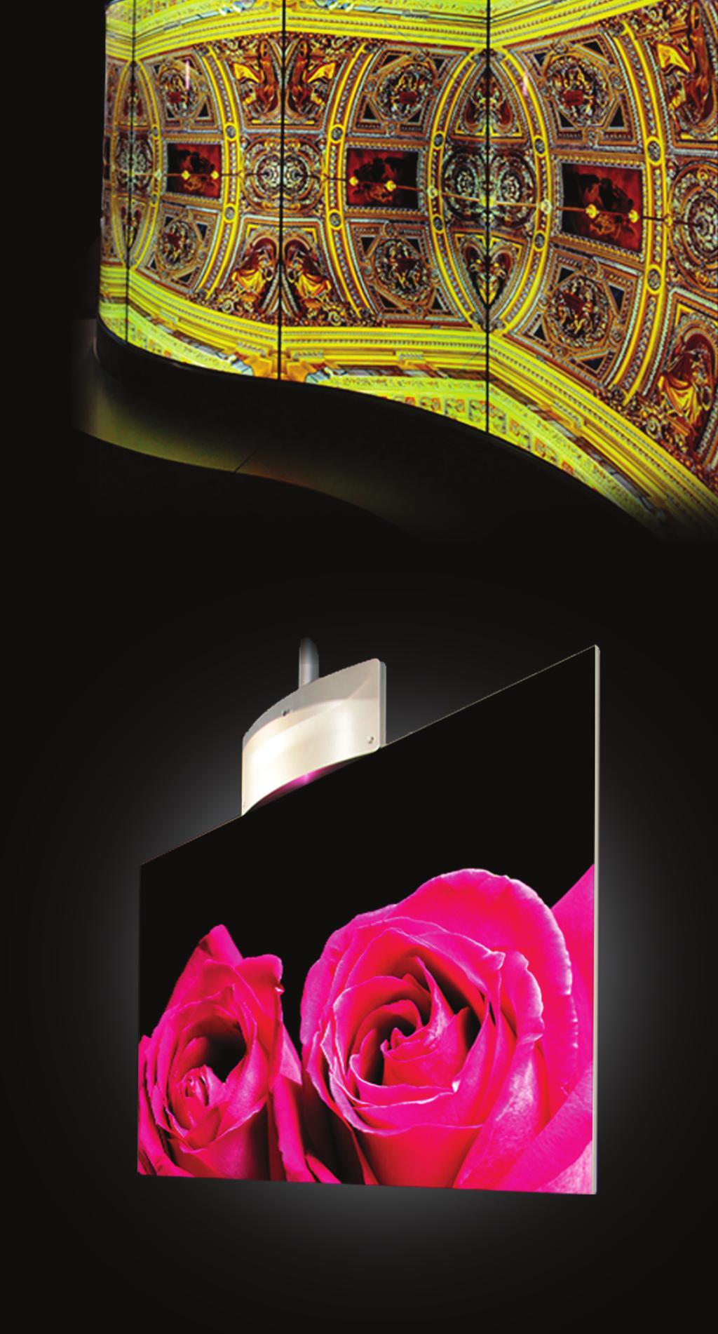 Immerse in-store customers with revolutionary OLED technology Imagine paper-thin, dual-sided displays that deliver perfect blacks and incredible color even from wide viewing angles, like no other