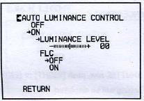 4. Reference Appendix A OSD Menu LUMINANCE MENU1 (1/4) ALC Automatic Luminance Control is one of the three Luminance Control Modes used by the Signature (the other two are FIX SHUTTER and AES