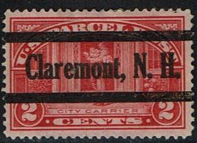 the 25 stamps.) Later hand stamp devices, which did not require a rocking motion, were designed to precancel two rows of five stamps (2 x 5).
