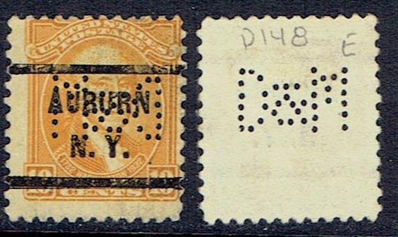 Some collectors wrote a town s and/or state s name, such as Mountain Home, PA, on the back of a stamp whose precancel was not distinct.