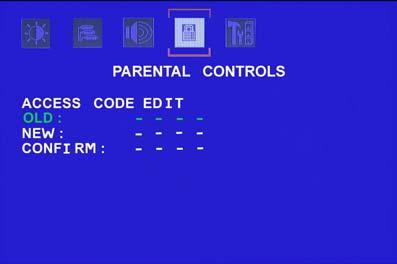 4.5.a). 3. Press until the Parental Control menu is highlighted. 4. Enter in the default password 0 0 0 0 by using the numerical buttons on the remote control. 5.