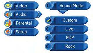 Audio Use this AUDIO setting menu to adjust the sound quality which best corresponds to your listening requirements.