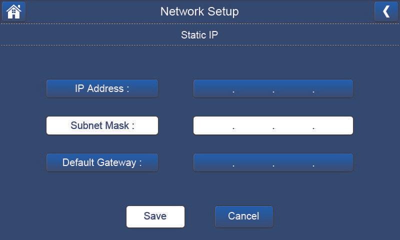14 Network Setup (This Section is for Advanced Users Only) To enable static IP addressing: A static IP address is not required for remote access to