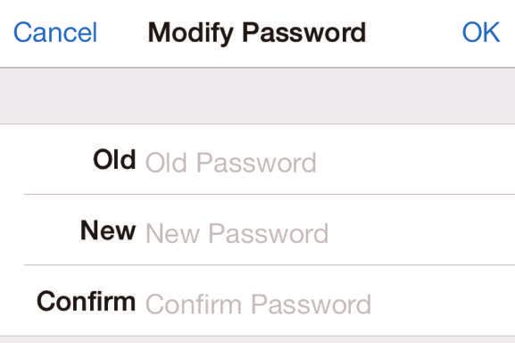 19 Using the Mobile App 4. Enter the following information: Old: Enter the current password for the system. New: Enter a new password. Confirm: Reenter the new password. 5. Tap OK.