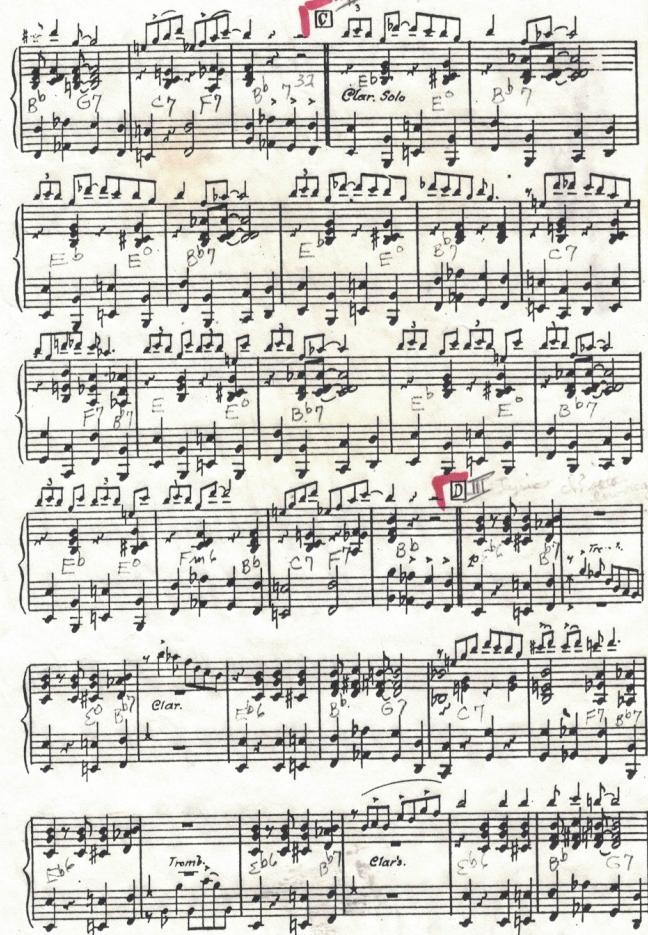 Wild Man Blues - 1927 This piece begins with an introduction that contains jazz breaks of 8 bars length. The melody begins at section A and is in G minor in 4 bar phrases.