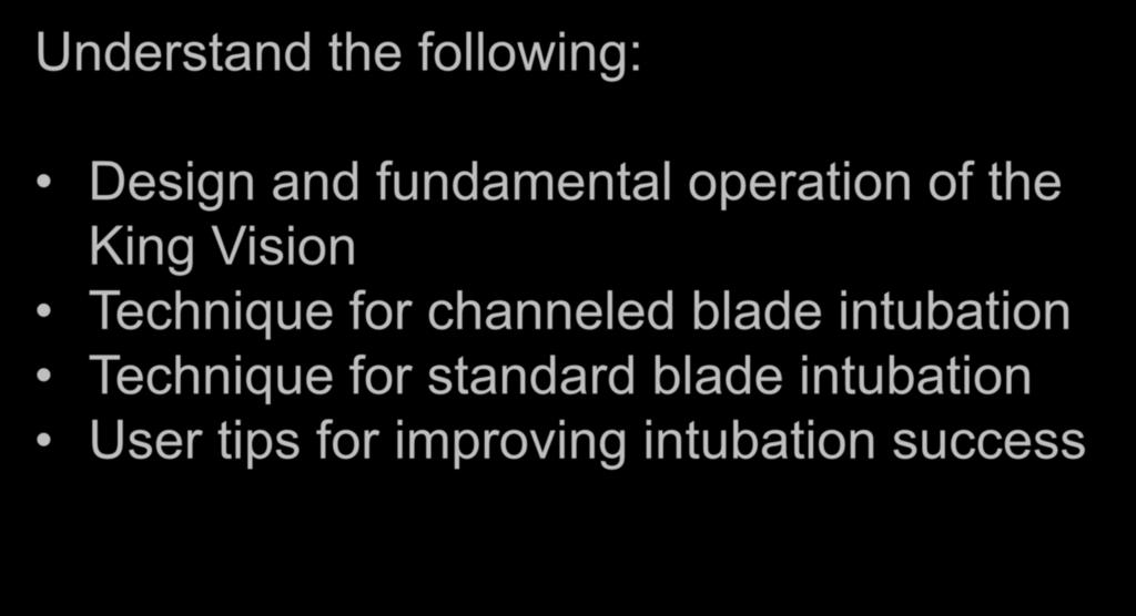 intubation Technique for standard