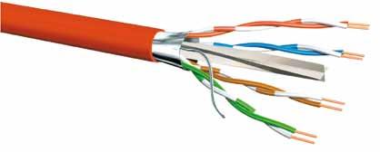 Cables Category 6 R6FT4H23 F/UTP Suitable for Gigabit Ethernet tested up to 500 MHz F/UTP CAT6, 4-pair cable (100 Ohm) with cross separator, shielded with an Aluminium/polyester tape, LSZH (Low Smoke