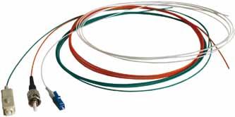 Fiber optic cabling system Pigtails ST/SC/LC pigtails ST, SC and LC pigtails for the termination of single-mode and multimode optical fibers by electric arc