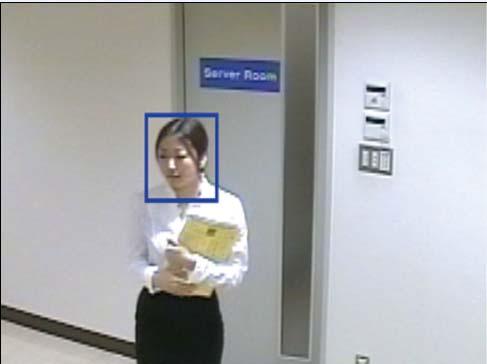 Face detection Up to 8 faces can be detected and transferred as XML