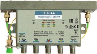 WDM diplexer Fiber optics 4 SAT IF distribution equipment Optical receivers compact optical receivers of 4 SAT IF and DTT signals built-in AGC system based on optical signal level built-in WDM
