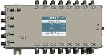 to 80 meters four positions discrete gain regulator for each SAT IF line and separate 16 positions discrete gain regulator for terrestrial TV optimized for operation with terrestrial digital/analog
