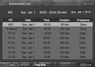 SCHEDULED LIST MARK EXIT - You can store up to 8 programmes. - This function is available to use in DVR menu. PIP PR - PIP PR + PIP INPUT Home Press the button to display Home menu.
