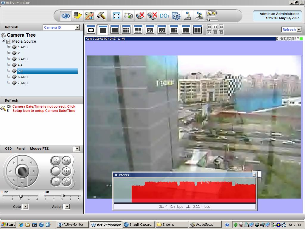 (2) Live View 30 FPS / Remote Live View 30 FPS The DU Meter shows the current network usage is 4.41 Mbps. Example 2.