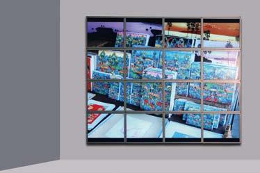 Ultra High Resolution Video for Multi-Screen Display Solution 16-Panel (4x4) Video Wall Let s see two examples for the connection between IEI