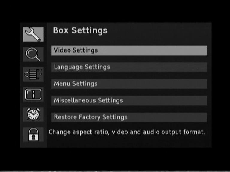 Settings 1 Press the MENU button to open the main menu. The menu item settings is highlighted by default. 2 Press OK.
