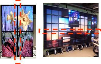 Multi-Panels: Tiled Display Tiling technology enable large display and various W/H ratio.