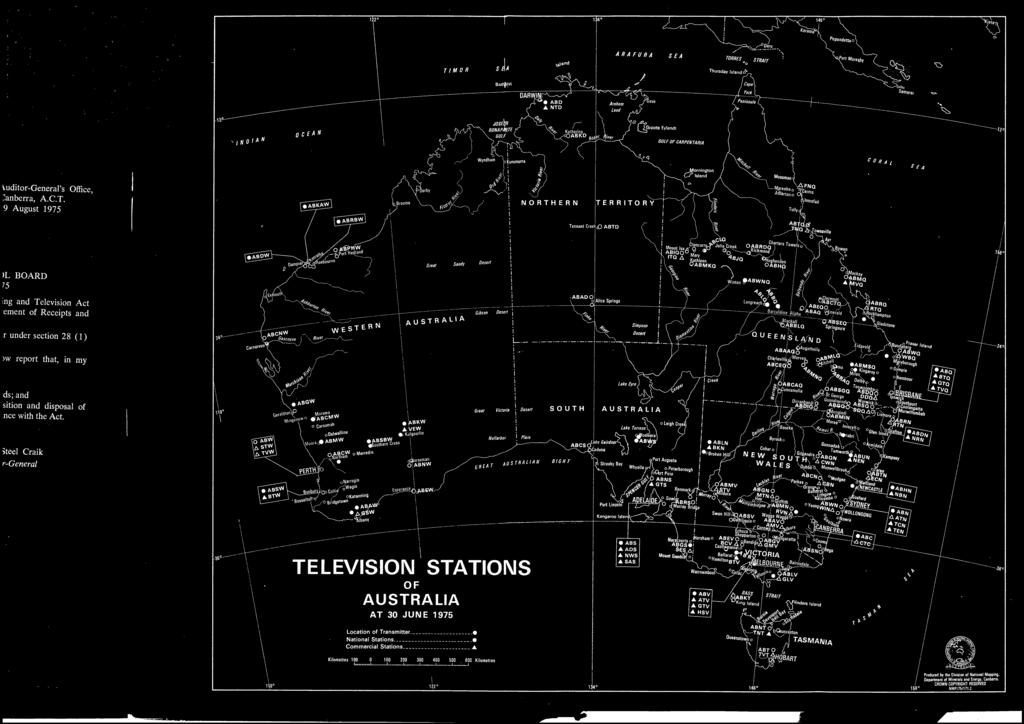 W '\\Janv ------- --- -----\ I [ Grea Vicona Deser G EA T Nul/arbor NORTHERN Plain AUSTRALIAN \ ------------- \ TELEVISION STATIONS i \,, OF AUSTRALIA AT 30 JUN E 97 Locaion of Transmier ----------